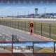 3D LiDAR-beveiliging op een luchthaven met detectie van een persoon langs het perimeterhek